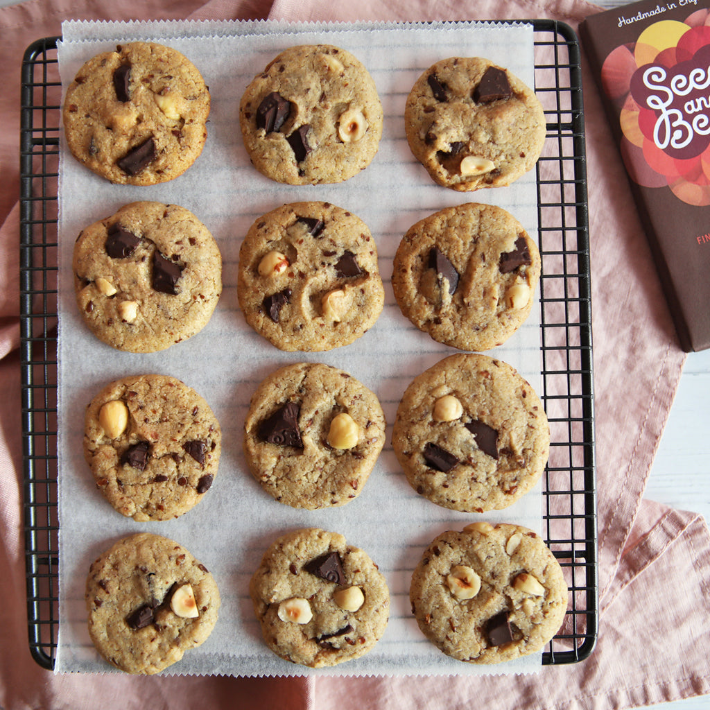 Dark Chocolate Chunk & Hazelnut Cookies