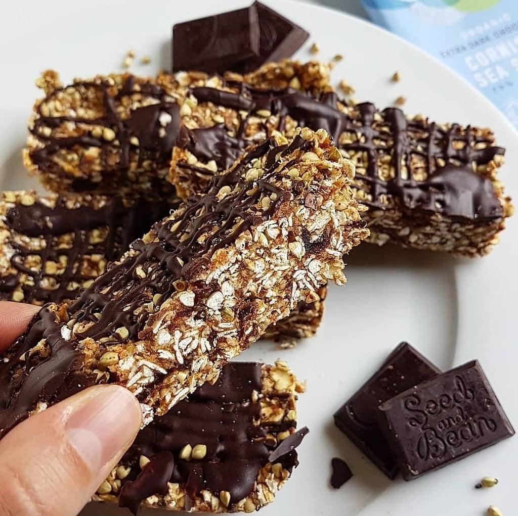 No Bake Chocolate Sea Salt Granola Bars