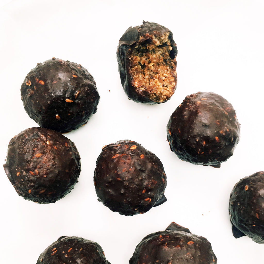 Nutty Dark Chocolate & Ginger Bites