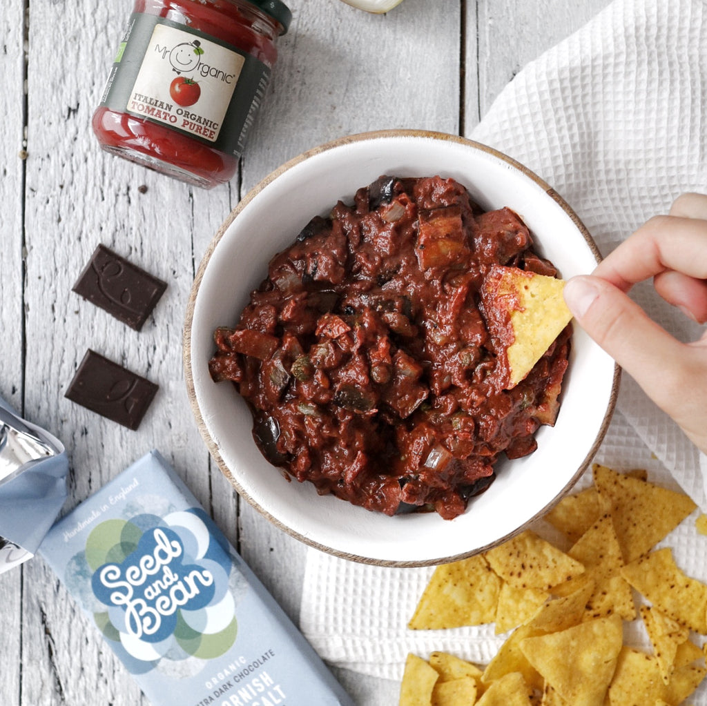 Dark Chocolate Eggplant Caponata