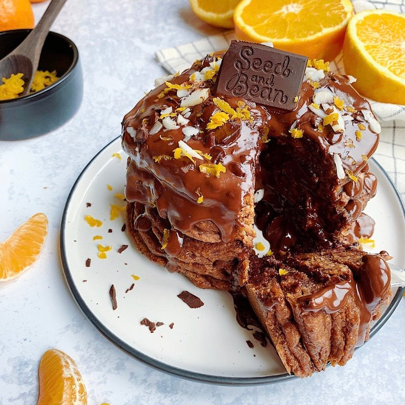 Orange, Mandarin & Ginger Melt in the Middle Chocolate Pancakes