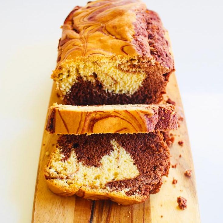 Sweet Orange & Thyme Marble Loaf Cake