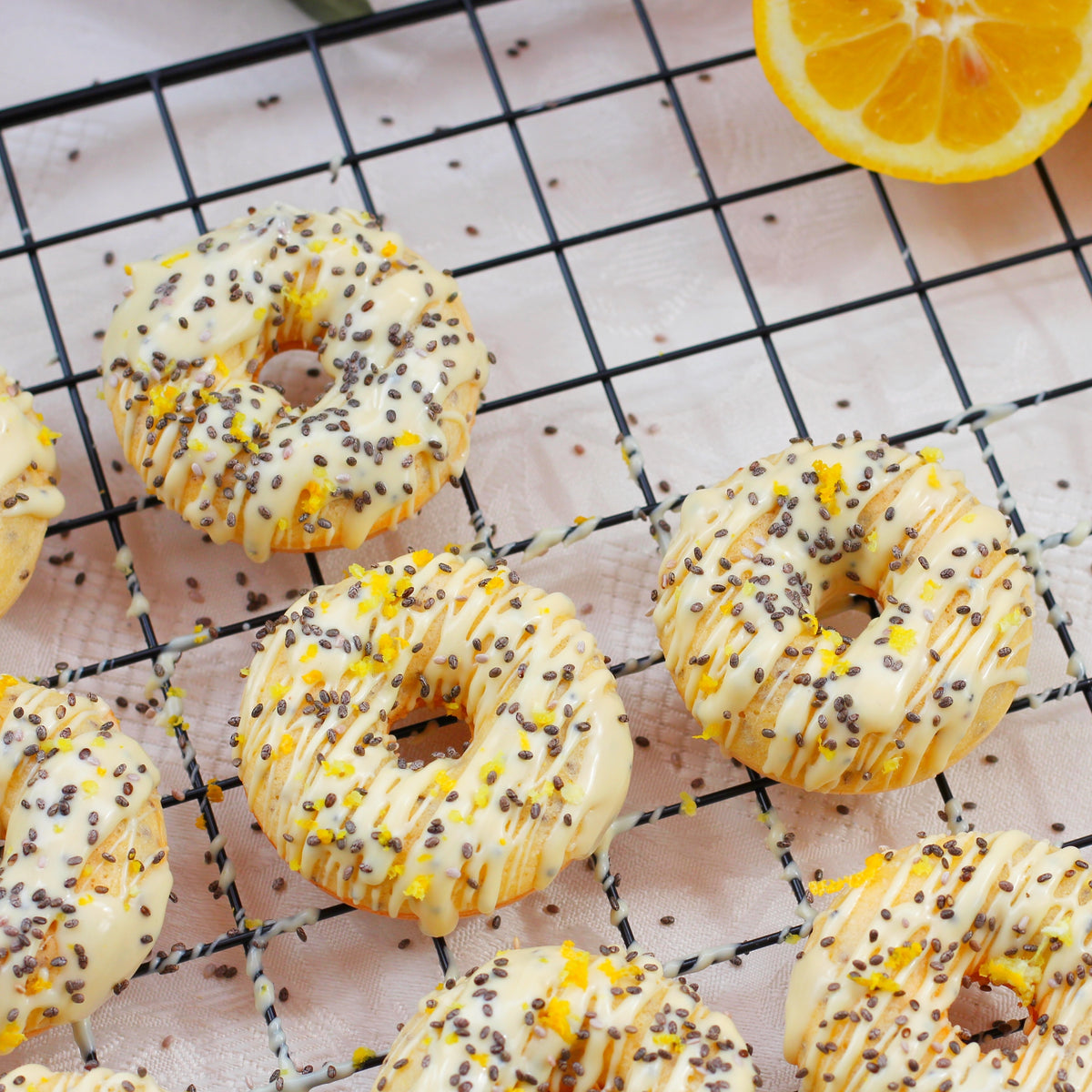 Lemon & Poppy Seed Doughnuts – Seed & Bean