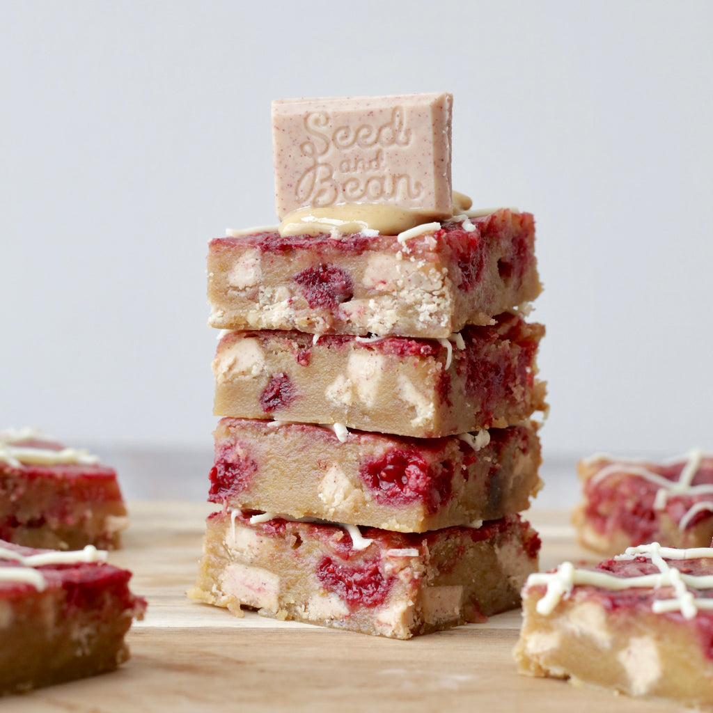 White Chocolate and Raspberry Blondies