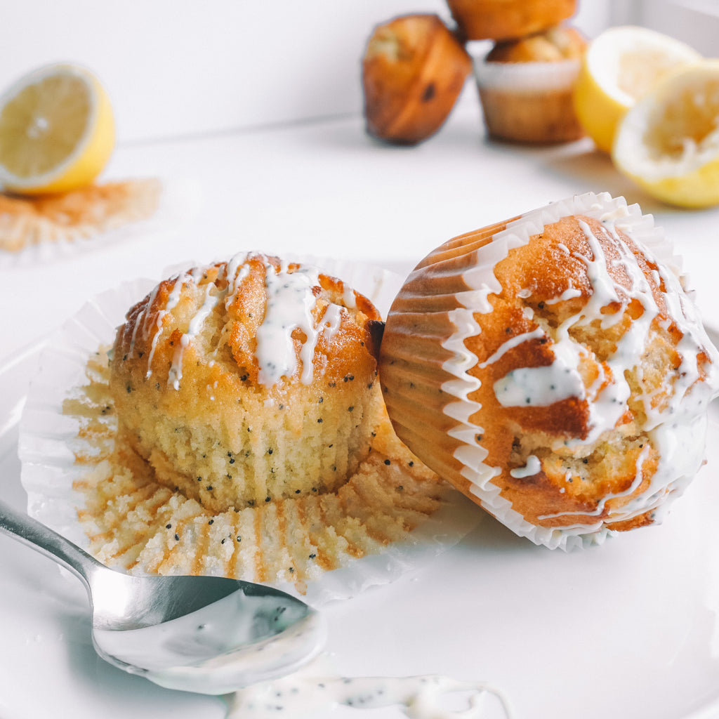 Lemon and Poppyseed Chocolate Chunk Muffins