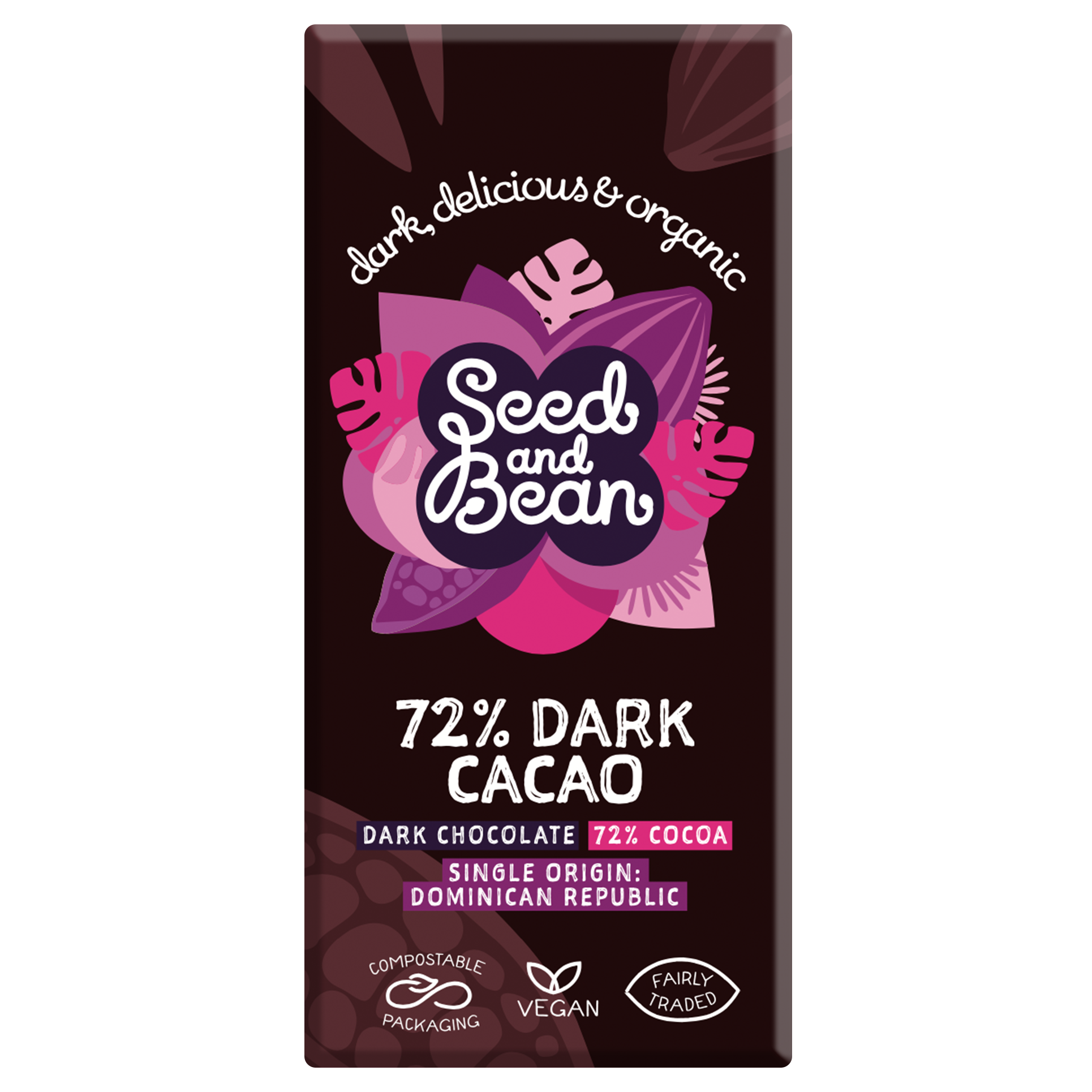 Extra Dark Chocolate 75g Bar (72% Cocoa)