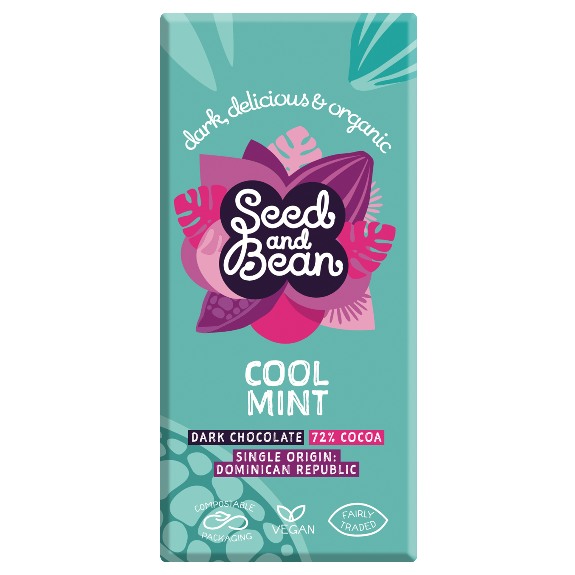 Cool Mint Extra Dark Chocolate 75g Bar (72% Cocoa)