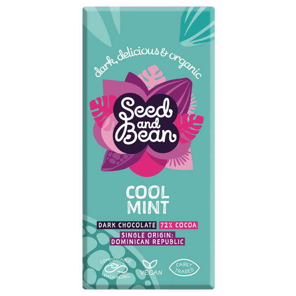 Cool Mint Extra Dark Chocolate 75g Bar (72% Cocoa)