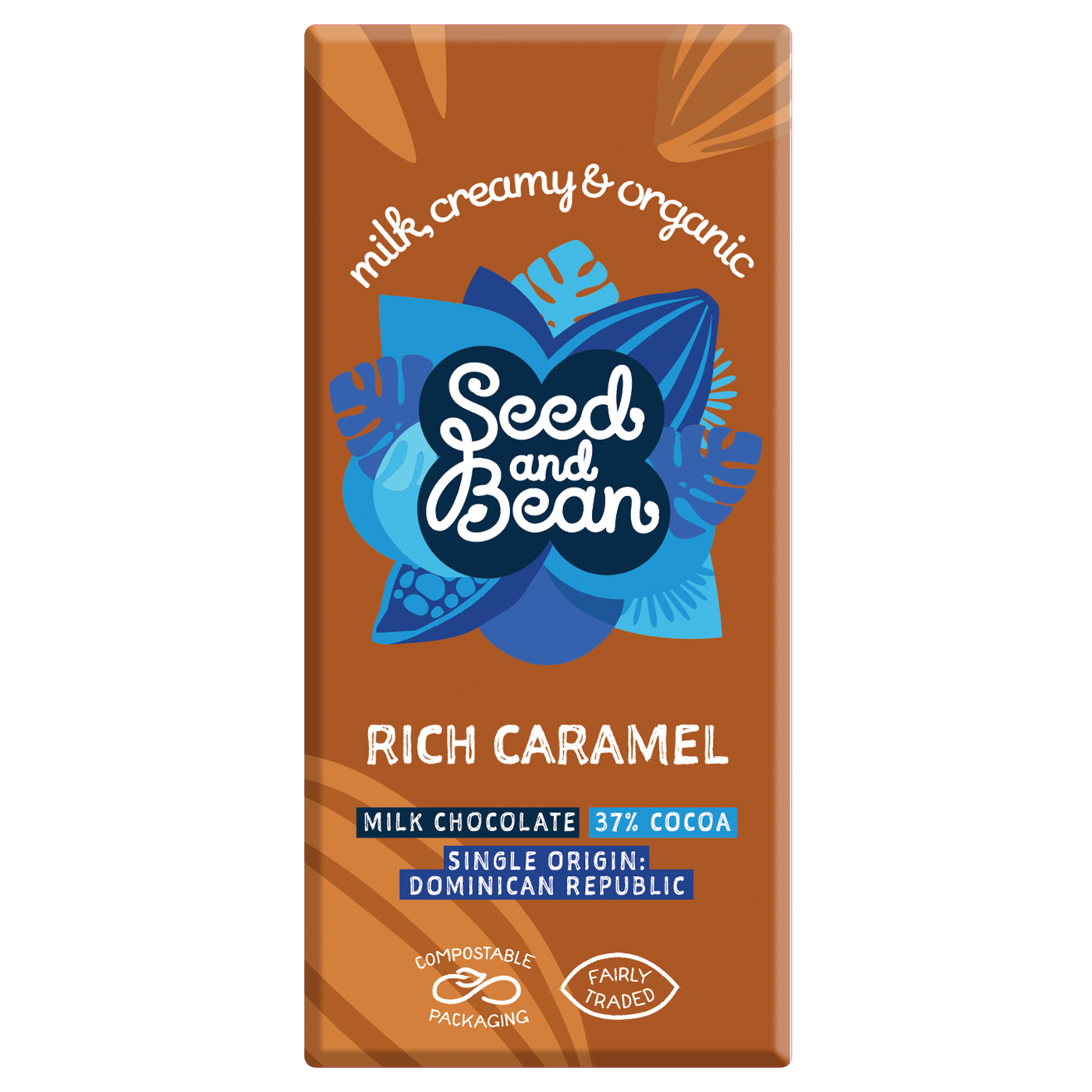 Rich Caramel Milk Chocolate 75g Bar (37% Cocoa)