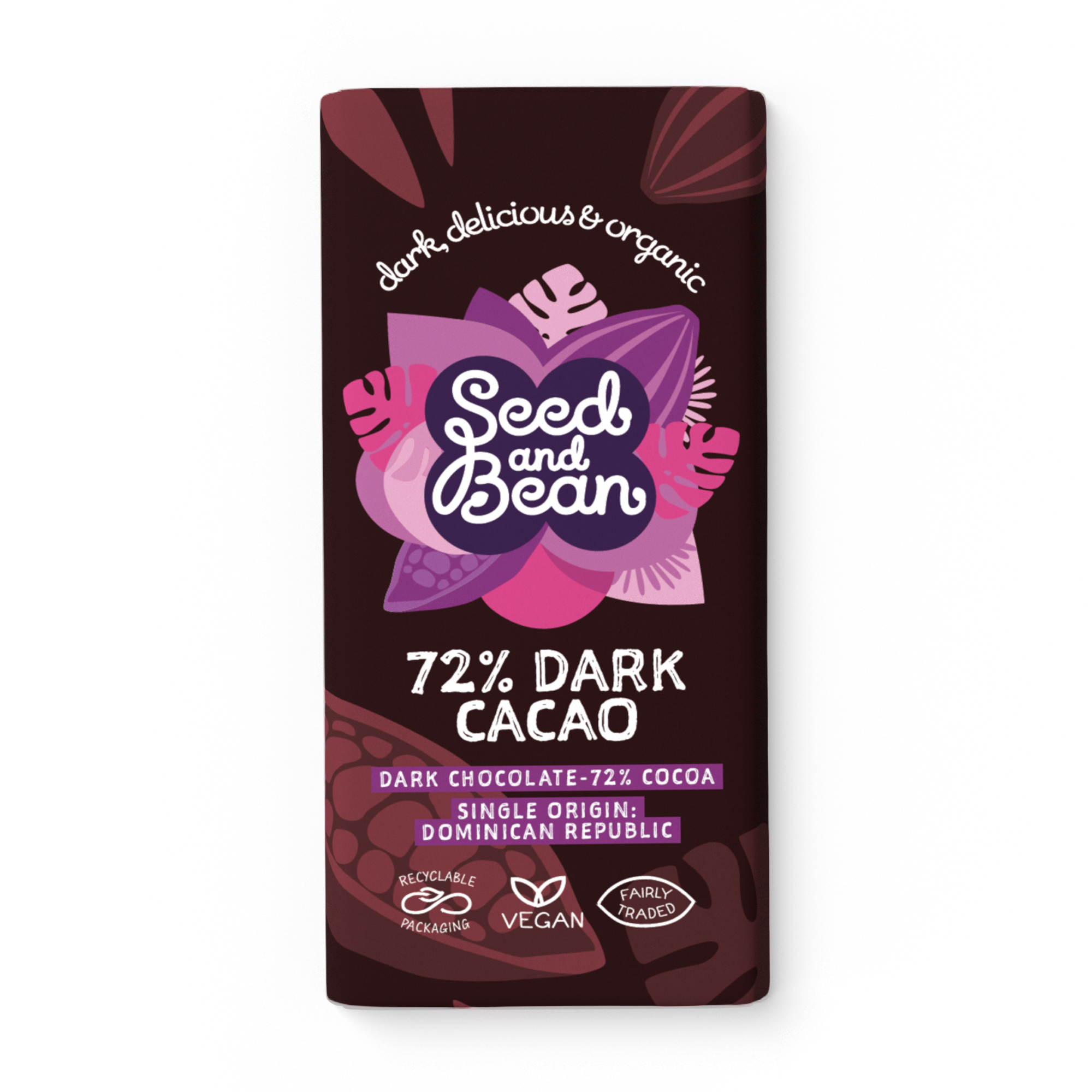 Extra Dark Chocolate 75g Bar (72% Cocoa)