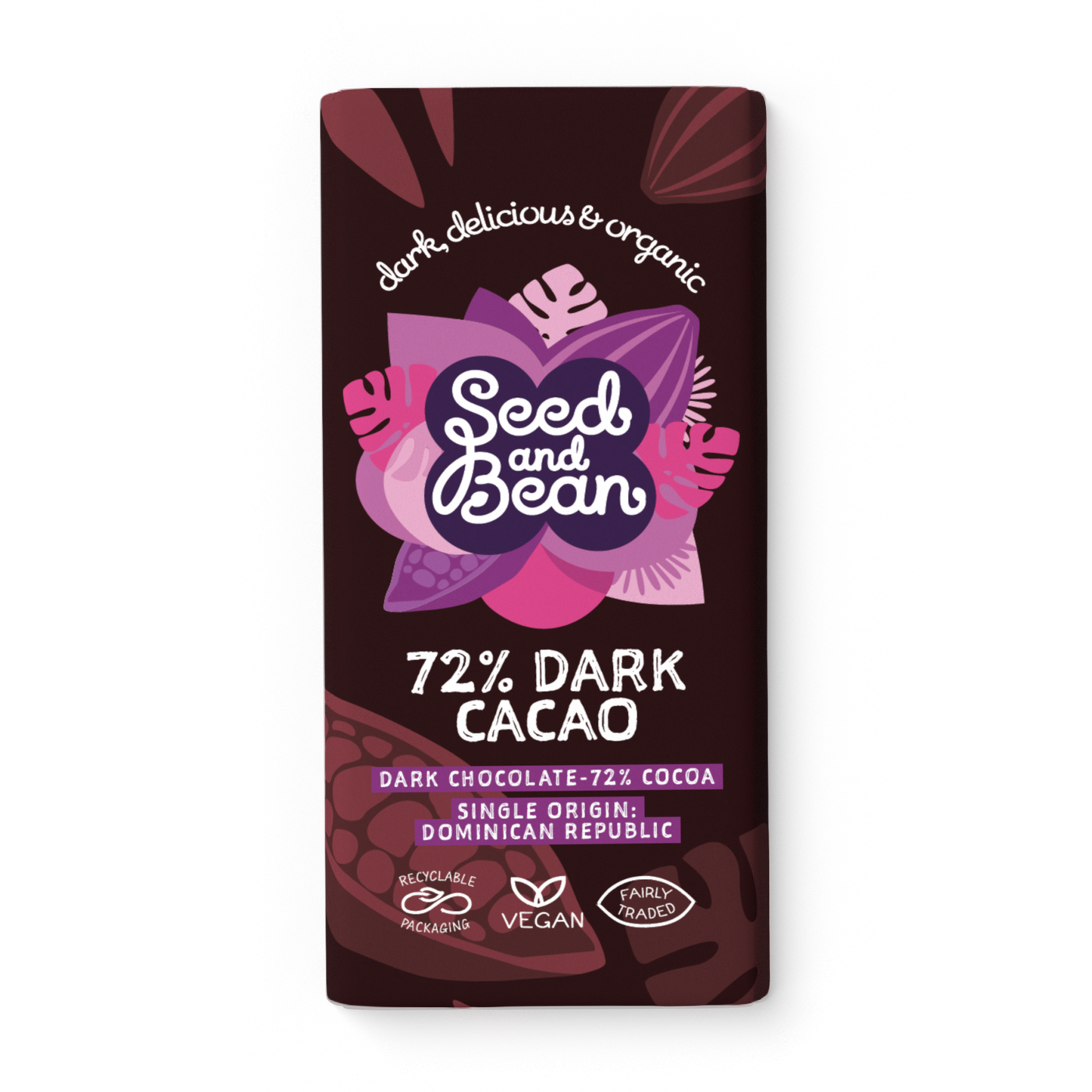 Extra Dark Chocolate 75g Bar (72% Cocoa)