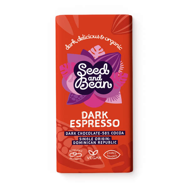 Dark Espresso Chocolate 75g Bar (58% Cocoa)